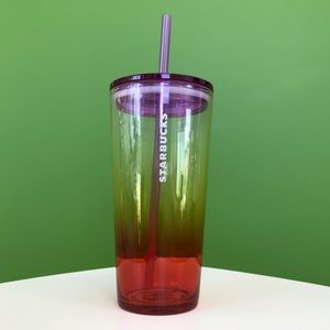 NWT Starbucks Ombré Sunset Glass Tumbler